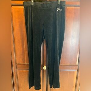 Juicy Couture Black Velour Pants - XL